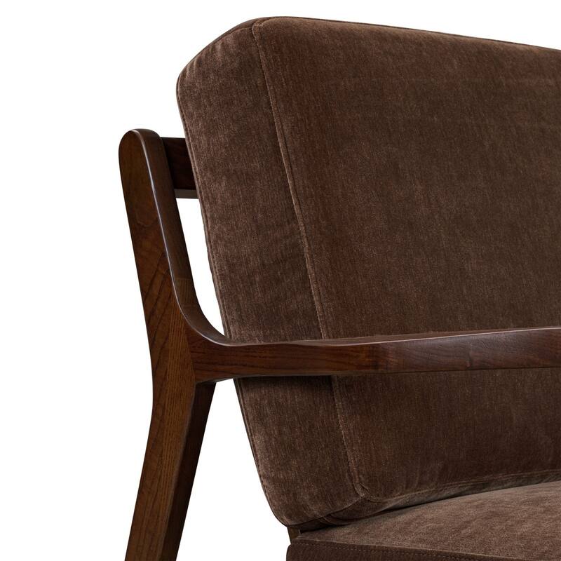 Poly & Bark Verity 25" Fabric Lounge Chair - Solid Wood Frame