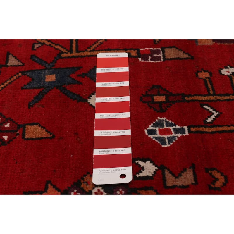 ECARPETGALLERY Hand-knotted Melis Vintage Red Wool Rug - 3'5 x 7'4