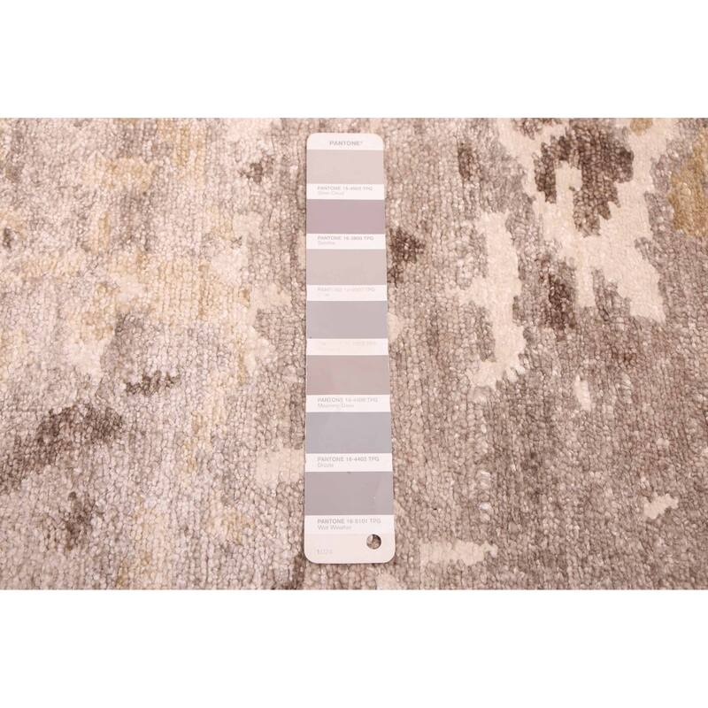 ECARPETGALLERY Hand-knotted Legacy Grey Silk Rug - 6'7 x 9'7