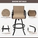 preview thumbnail 3 of 39, Outdoor Indoor Aluminum Swivel Patio Bar Stools Dining Chairs with Sunbrella Fabric