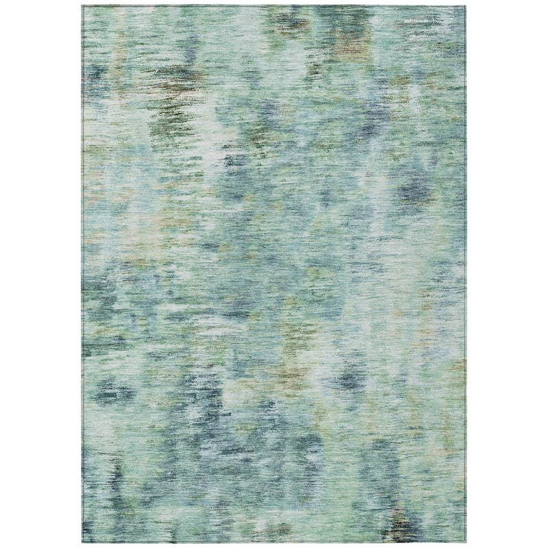 HomeRoots Abstract Transitional Rectangle Outdoor Rug