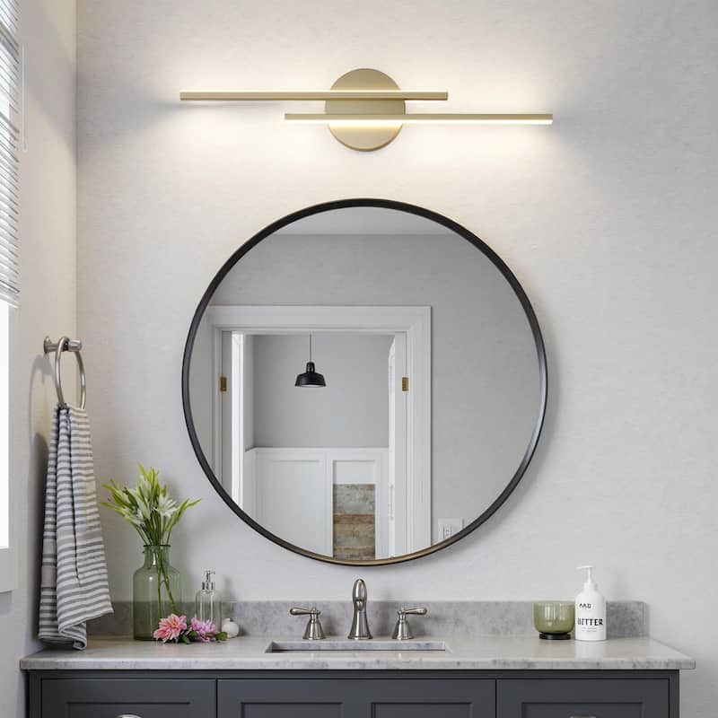 Modern Fixtures 21" Bathroom Vanity Lights Over Mirror Wall Sconce
