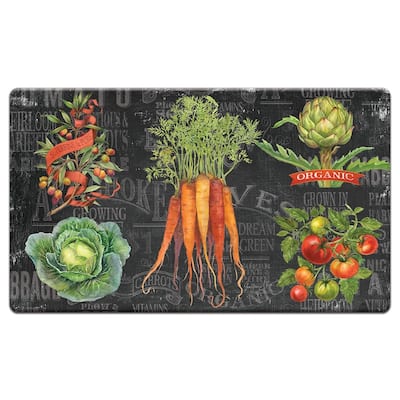 Decorative Anti-Fatigue Memory Foam Mats 30" x 20" - Chalkboard Veggies - 30" x 20"