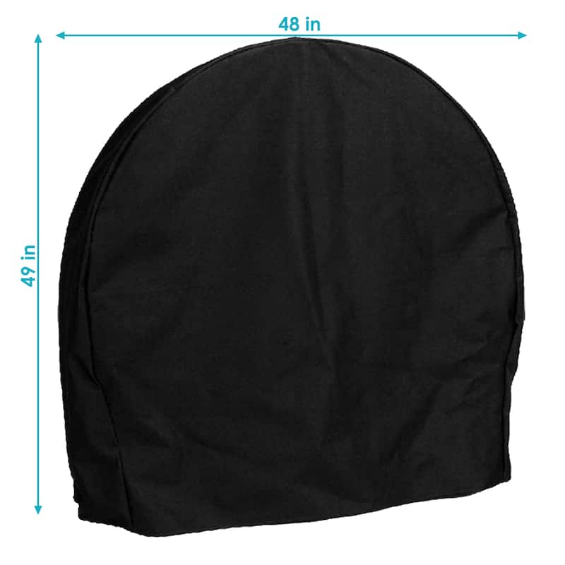 Sunnydaze Firewood Log Hoop Black Steel Easy Access Storage - Multiple Sizes