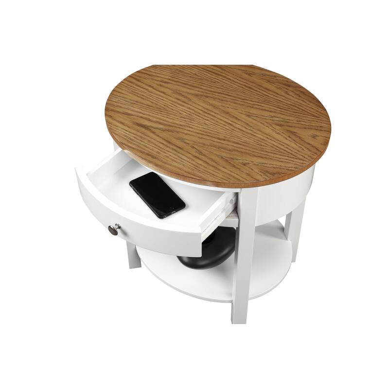 Convenience Concepts Classic Accents Cypress 1 Drawer End Table with Shelf