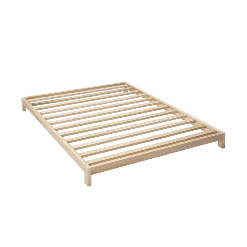 Full Size Platform Bed Frame - Solid Wood Bed - Modern Minimalist Design - Global