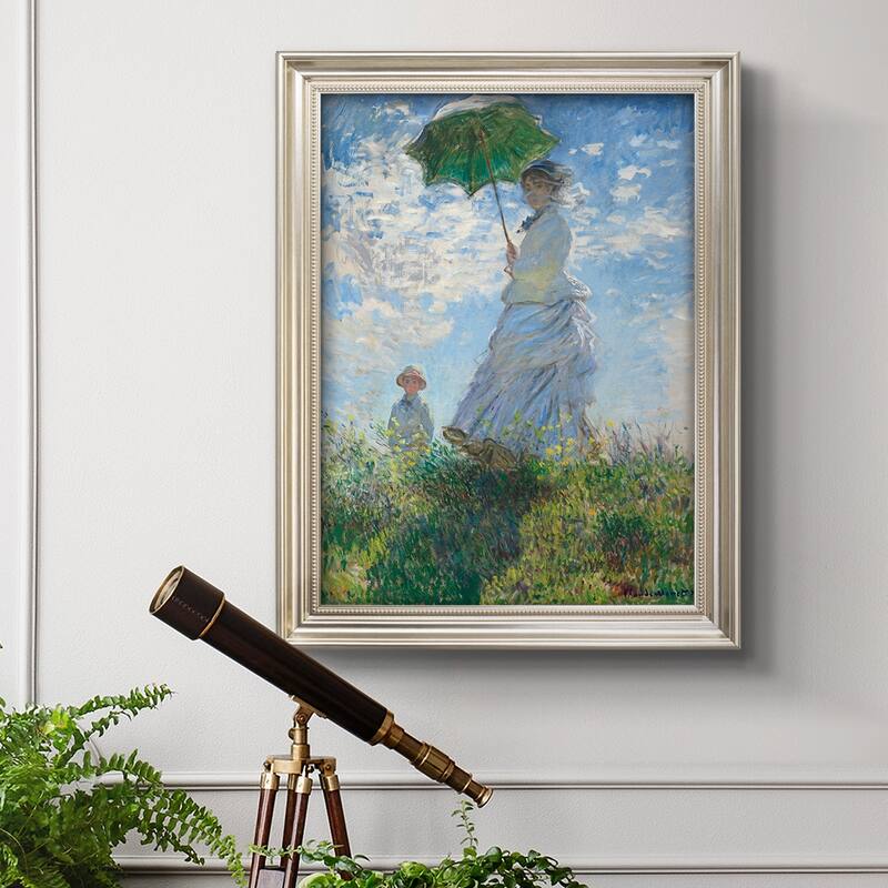 Woman with a Parasol  Premium Framed Canvas- Ready to Hang