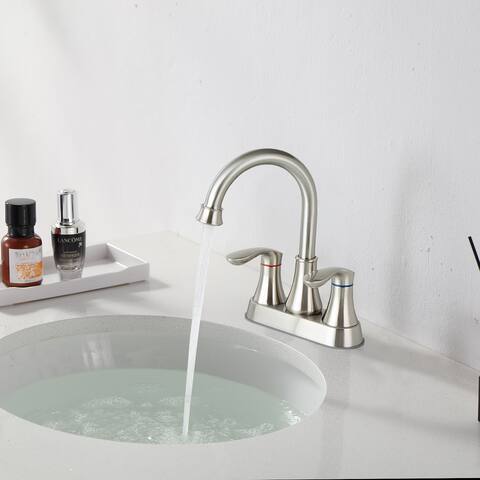 Double Handle three Hole Bathroom Faucet