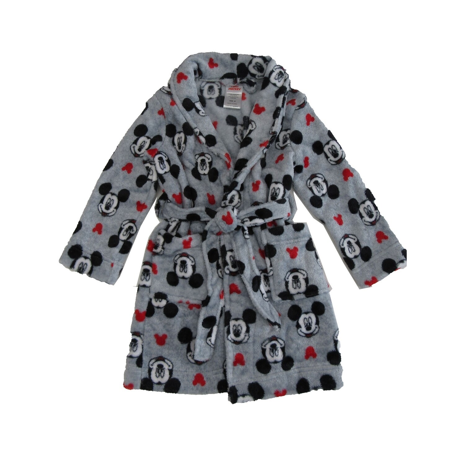 Shop Disney Toddler Boys Gray Mickey Mouse Long Sleeve Robe