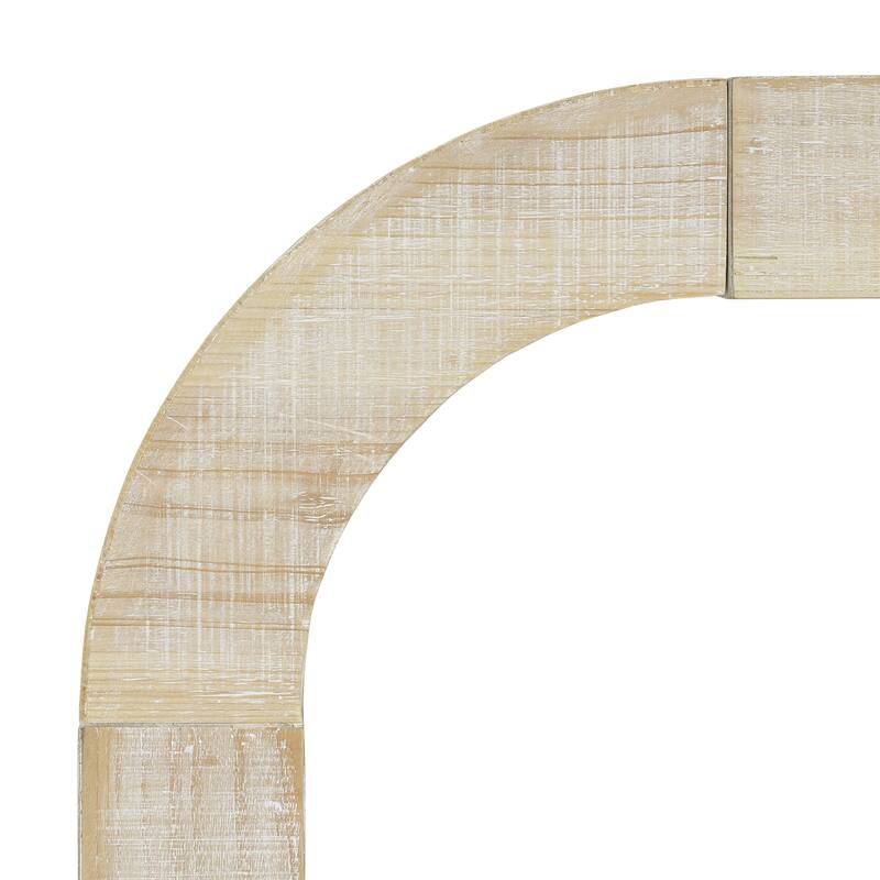 52" Wood Console Table with Curved Edge