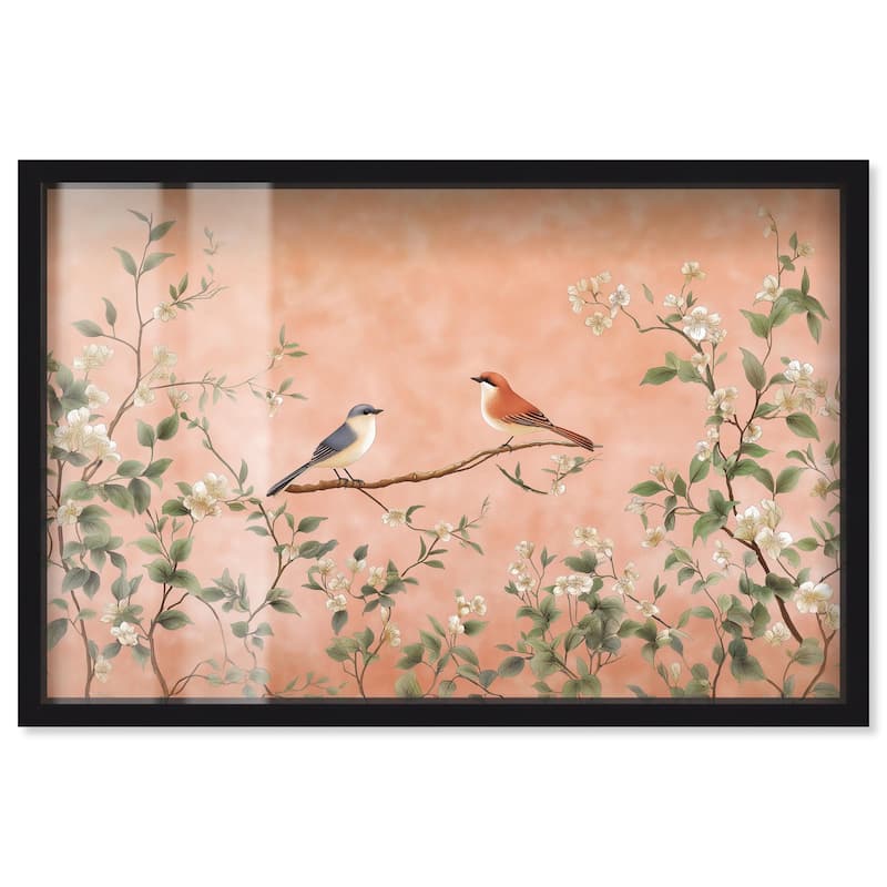 Perch in the Trees Shadowbox by Art Remedy - Black - 30" x 20"