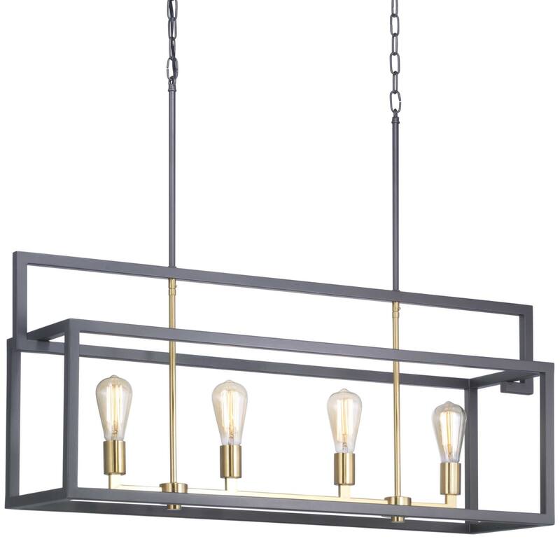 Progress Lighting Blakely 4 Light 41" Wide Linear Chandelier - Graphite