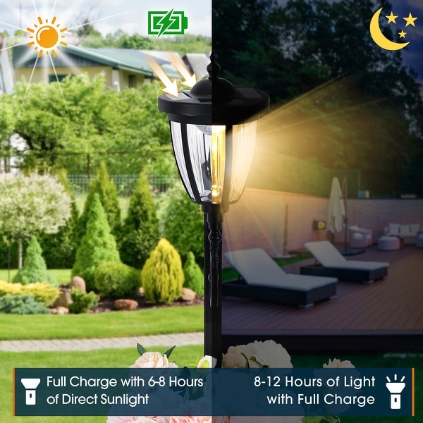 Set of 2 solar lamp posts on sale