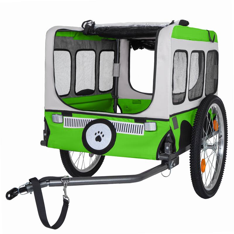 Large Folding Bike Trailer for Dogs, Heavy-Duty Steel Frame, Spacious Design, All-Terrain Cycling, Jogging & Camping Adventure