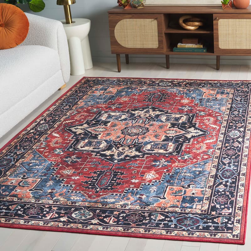 SAFAVIEH Orlando Izetta Traditional Rug - 4' x 6' - Rust/Blue