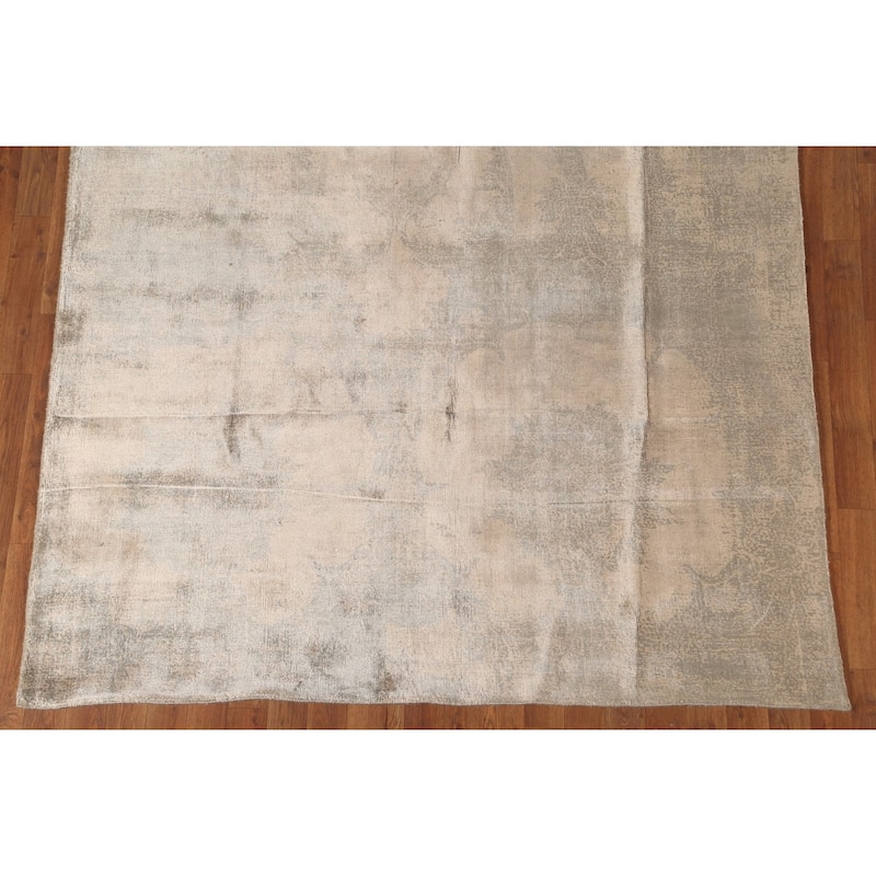 Contemporary / Modern Area Rug Hand-Knotted Abstract Wool Carpet - 5'7"x 7'10"