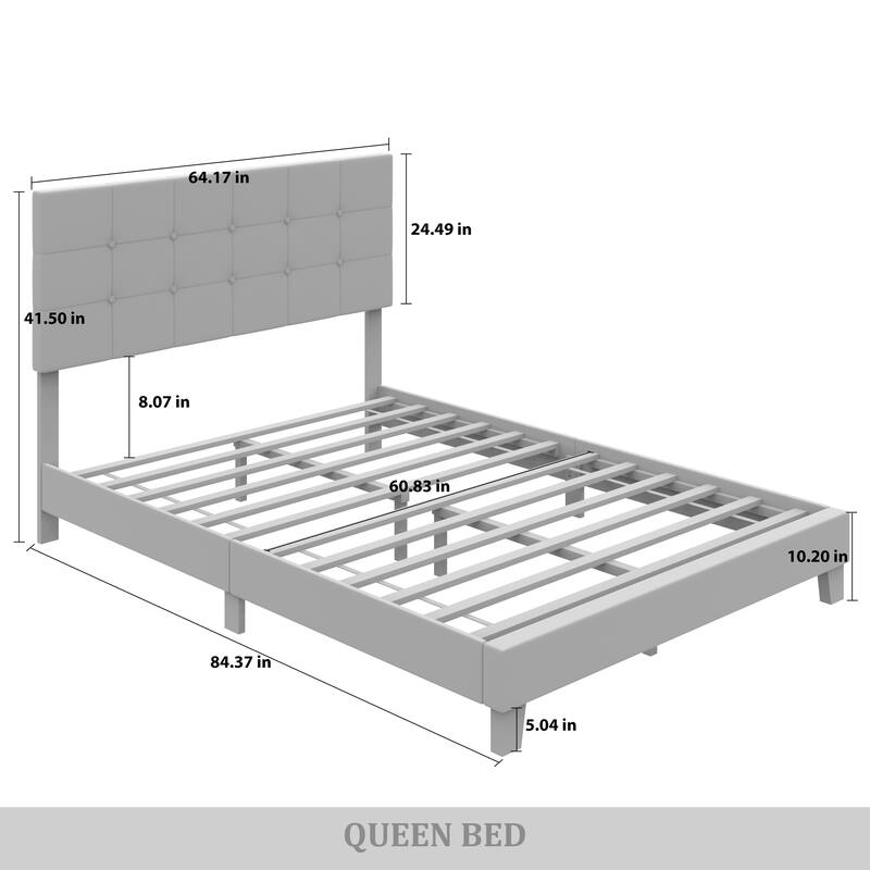 CraftPorch Contemporary Tufted Bed