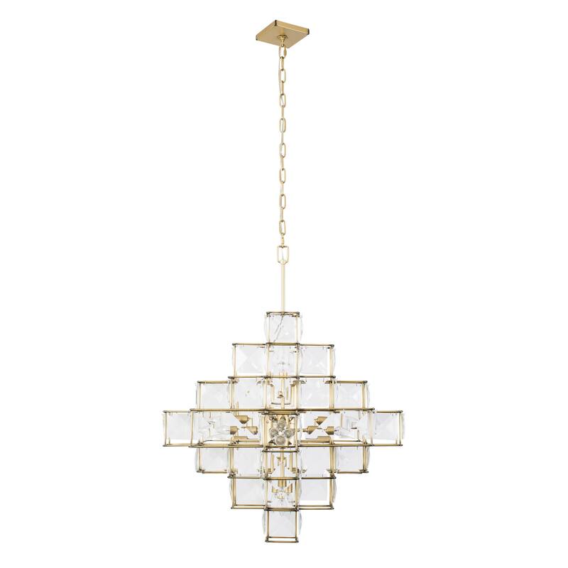 Varaluz Cubic 6-Light Chandelier - Calypso Gold