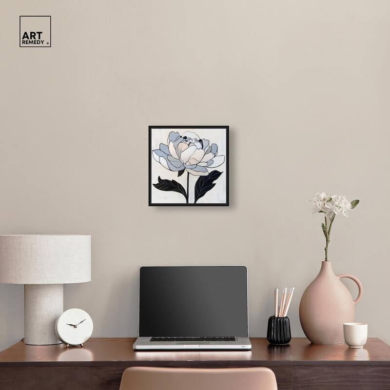 Gray Scale Flower I Canvas by Art Remedy