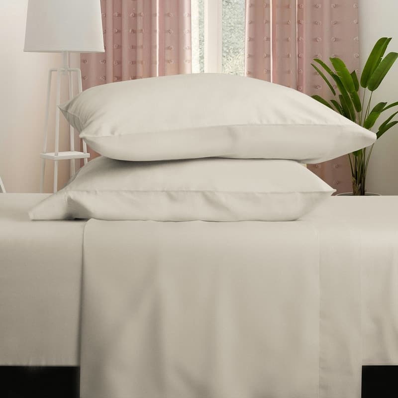 Farm to Home Dreamy Cotton Sheet Set, Cool 300TC Sateen - Sand - California King