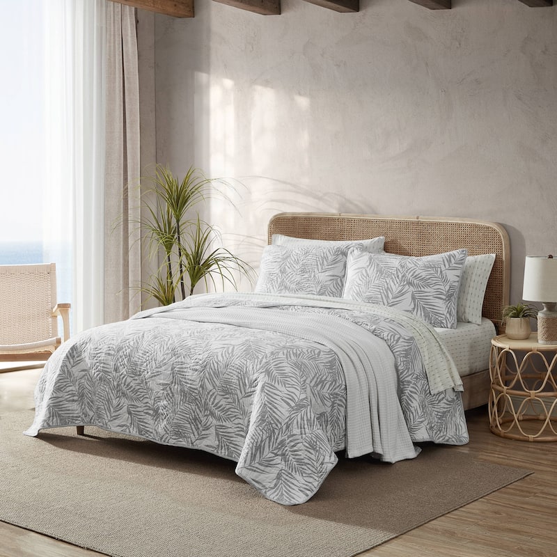 Tommy Bahama Palmday Cotton Reversible Quilt Set
