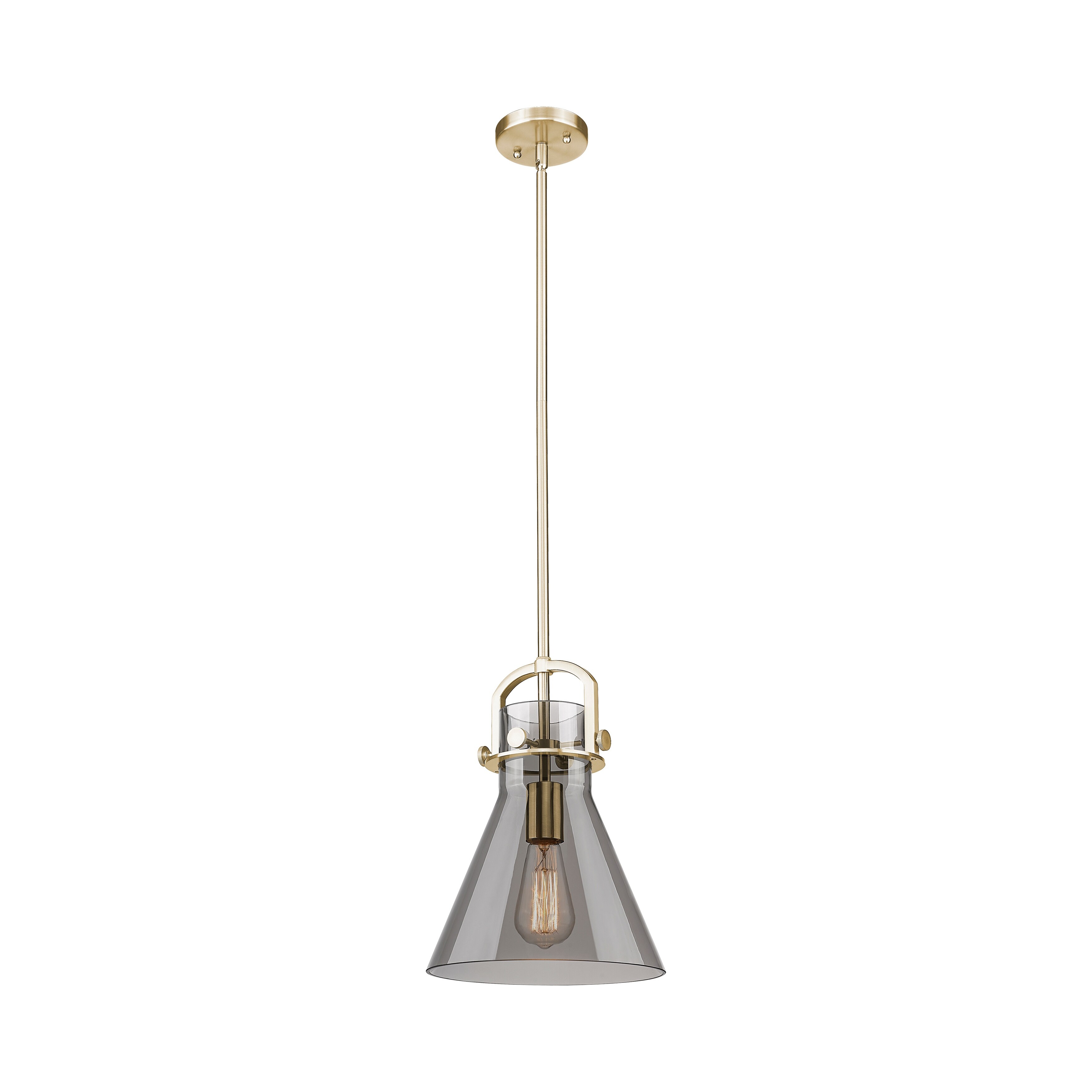 Innovations Lighting Downtown Urban - Newton Cone - 1 Light 10" Stem Hung Arched-Frame Mini Pendant