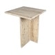 preview thumbnail 15 of 16, Venus 18.5" Contemporary Natural Marble Handmade T-Shaped End Table, Gray/Beige, by JONATHAN Y. Travertine - Marble