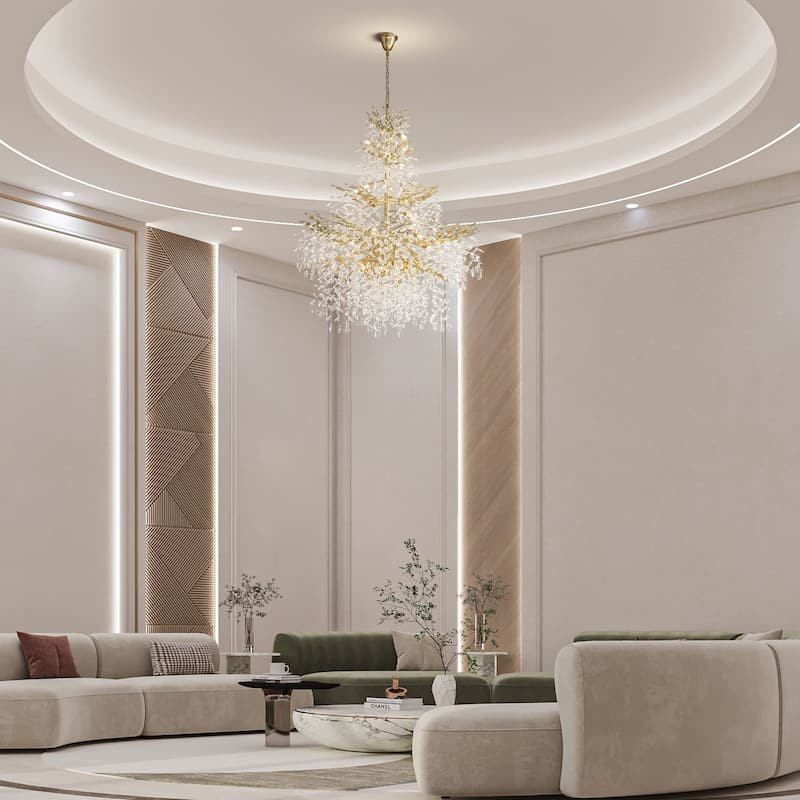 KAYLA 39.3-90.5in HorseshoeMountain ShapeChandelier