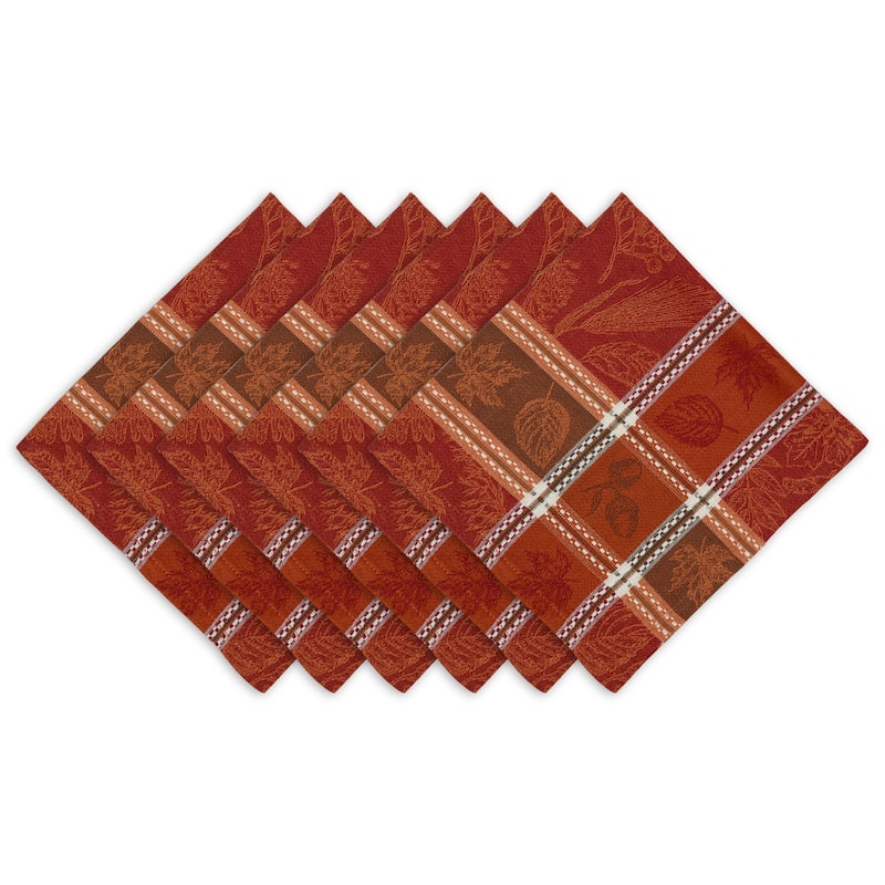 DII Plaid Napkin (Set of 6) - Orange