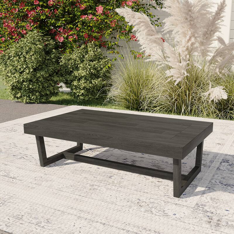 Outdoor Wooden Side Tables Sectional Furniture - Grey-Tea Table