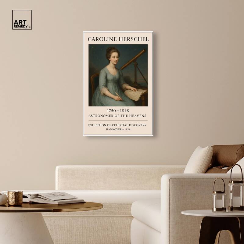 Early Female Astronomer Canvas by Art Remedy