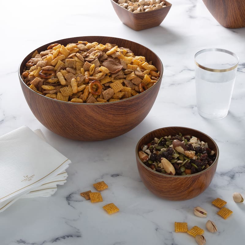 Luxe Party Mahogany Collection Round Serving Bowl