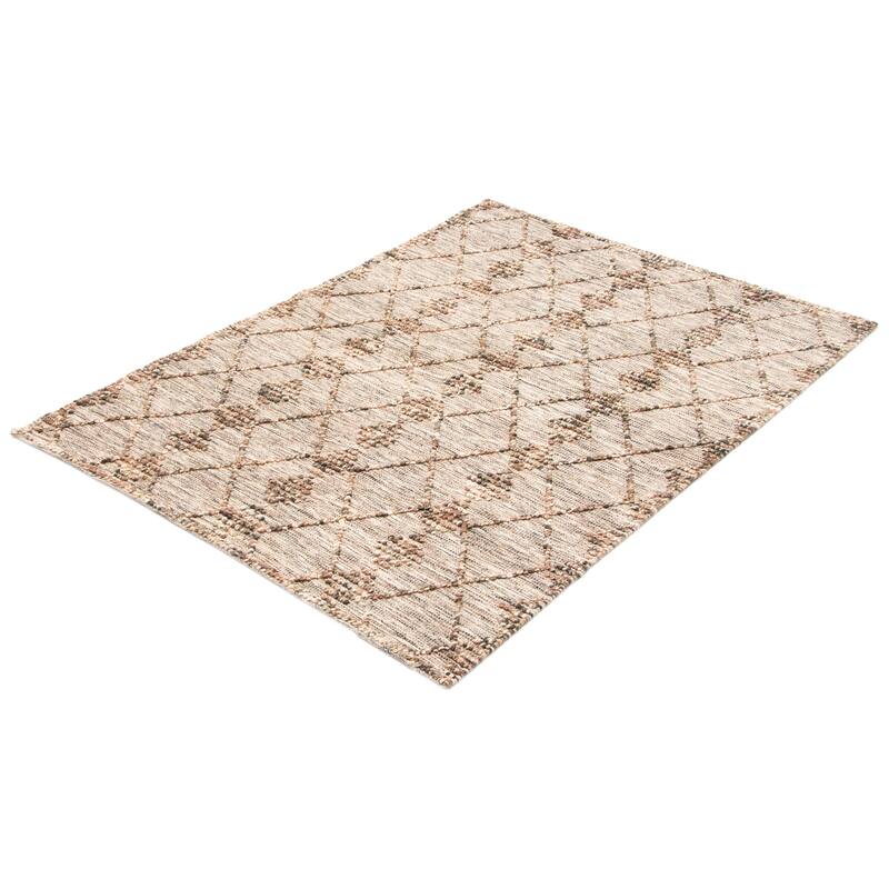 ECARPETGALLERY Braid weave Sienna Brown Wool Rug - 5'2 x 7'2
