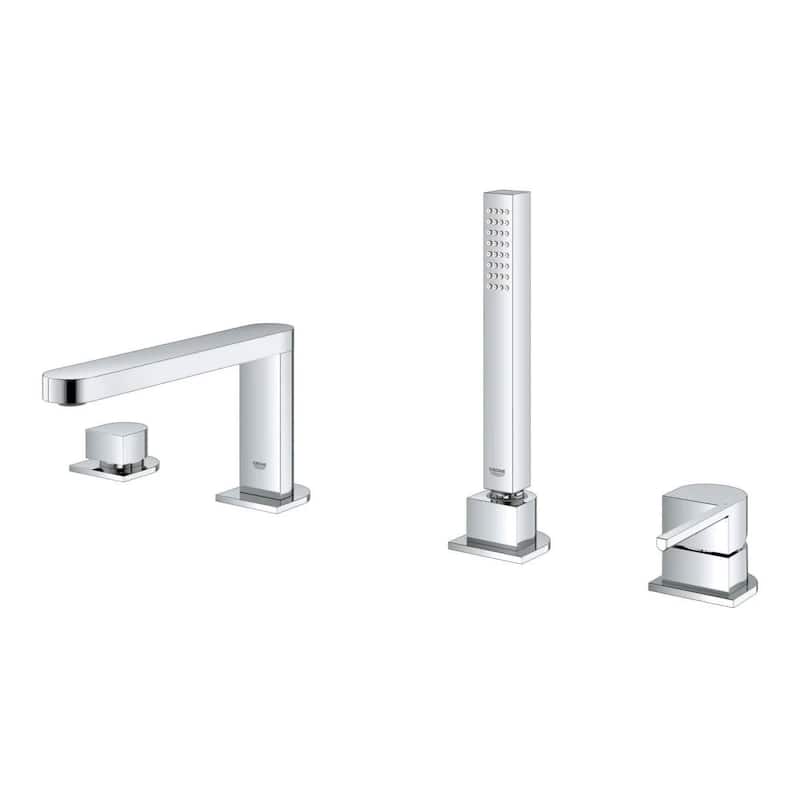 Grohe Plus Deck Mounted Roman Tub Filler with Built-In Diverter - - Starlight Chrome