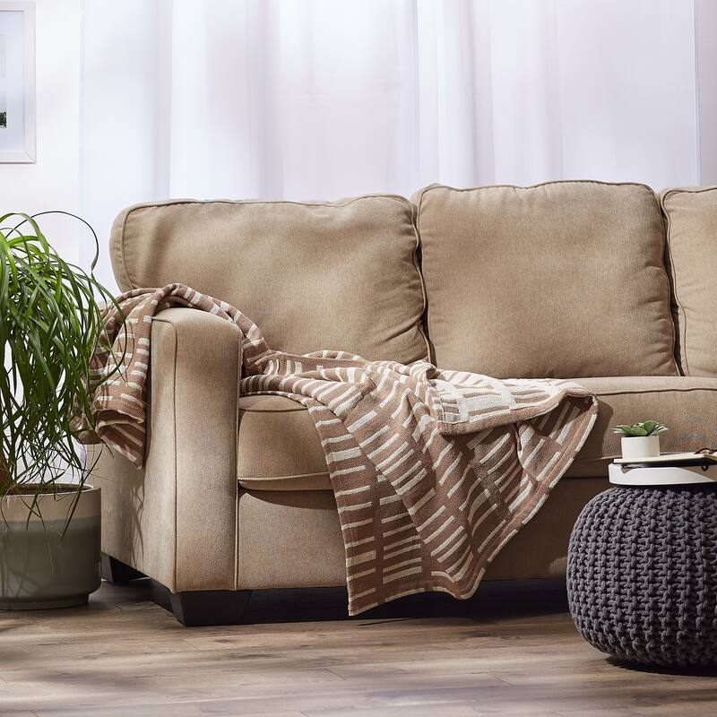 DII Dusty Lilac Urban Jacquard Throw