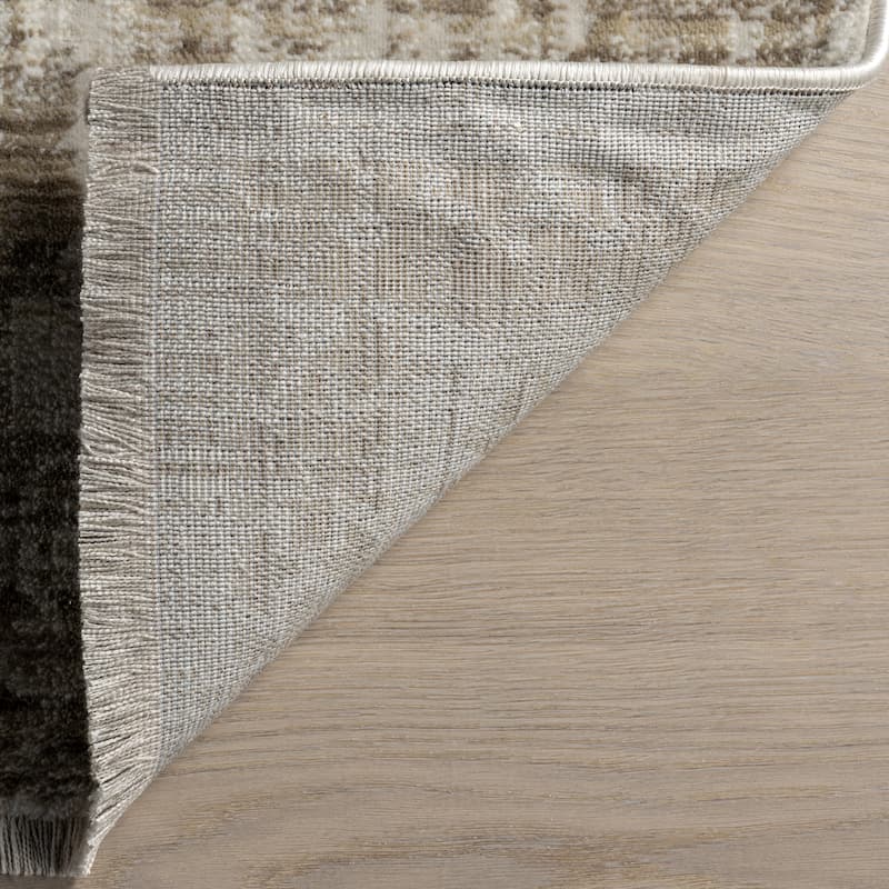 Saturdays Geometric Fringed Area Rug