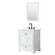 Option White, Black Trim, White Quartz Top