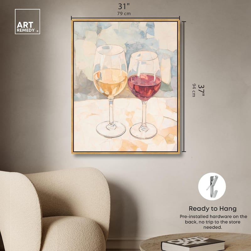 Wine Duo Canvas by Art Remedy