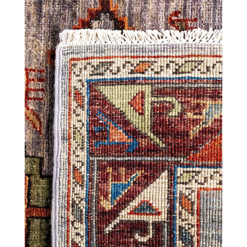 Serapi One-of-a-Kind Hand-Knotted Runner Rug - Purple, 2' 8" x 11' 7" - 2' 8" x 11' 7"