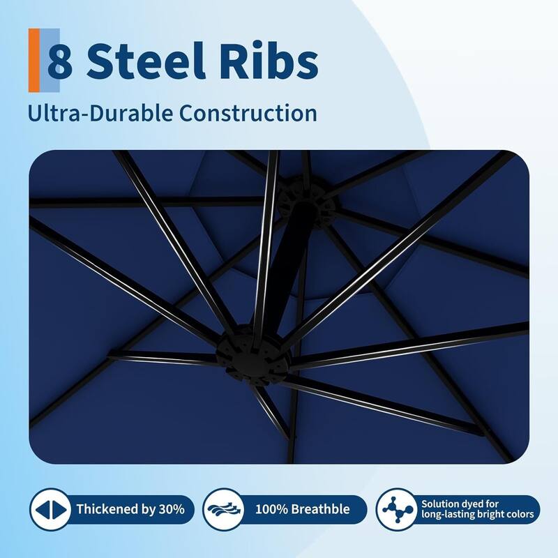 10FT UV Protection Cantilever Umbrella Outdoor Patio