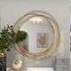 preview thumbnail 26 of 32, Stylish Metal Wall Mirror with Overlapping Circles and Foiled Finish - Gold or Gray
