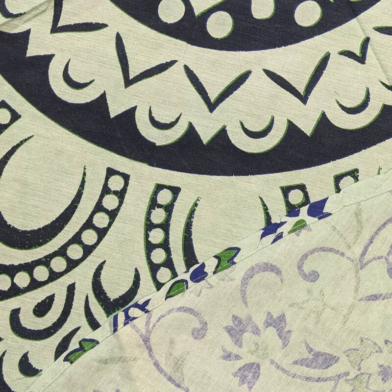 Cotton Floral Heart Medallion Tablecloth Round - 81 inches