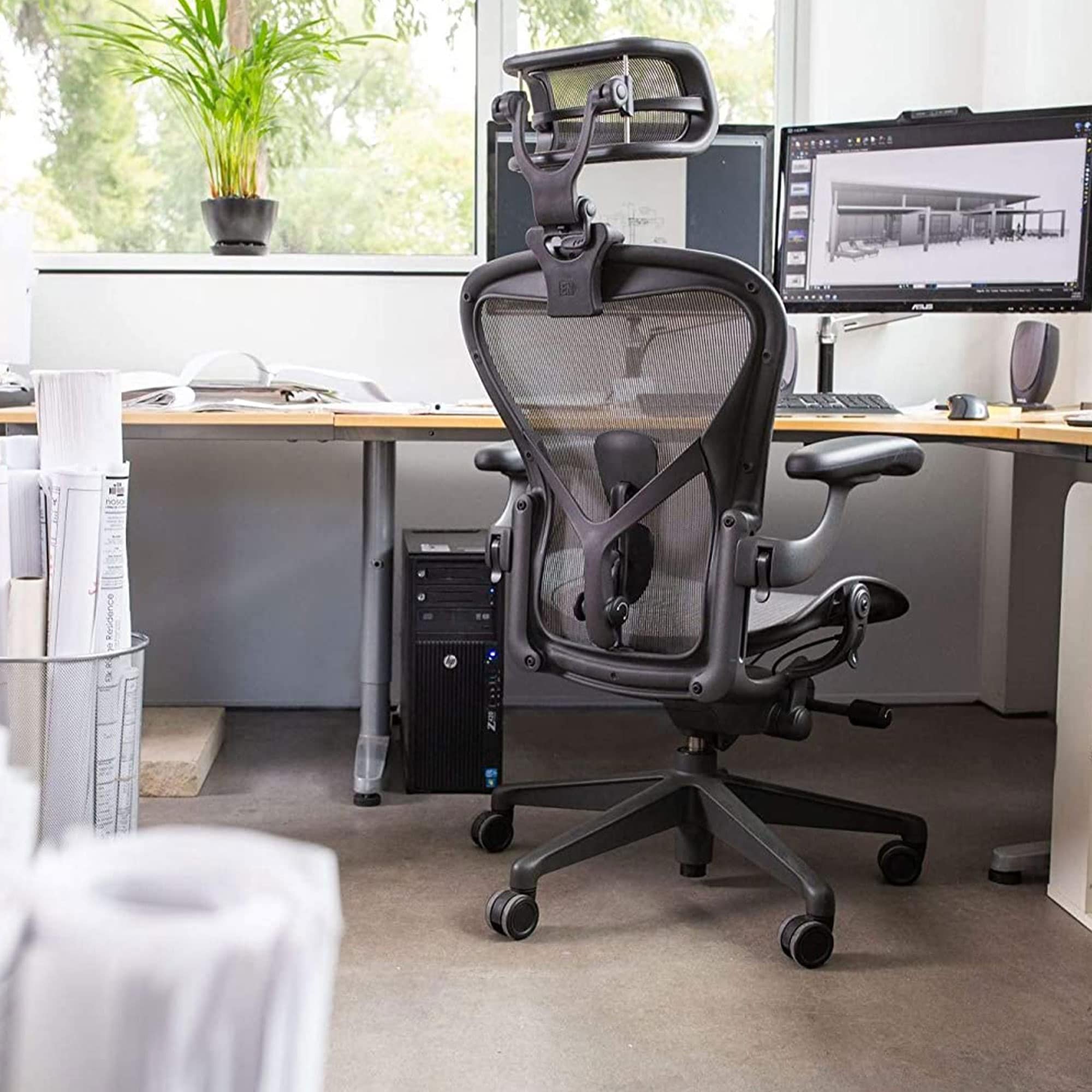 Engineered Now H4 ENgage Original Herman Miller Aeron Chair Headrest,  Graphite