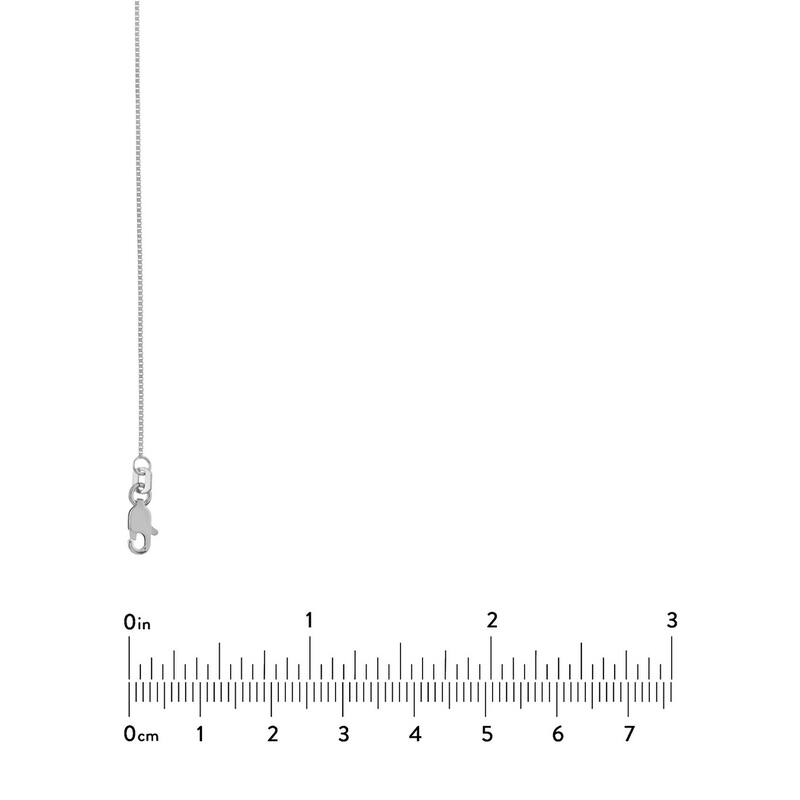 Curata 14k White Gold 0.9mm Extendable Box Chain Necklace (Lobster), 16-18"