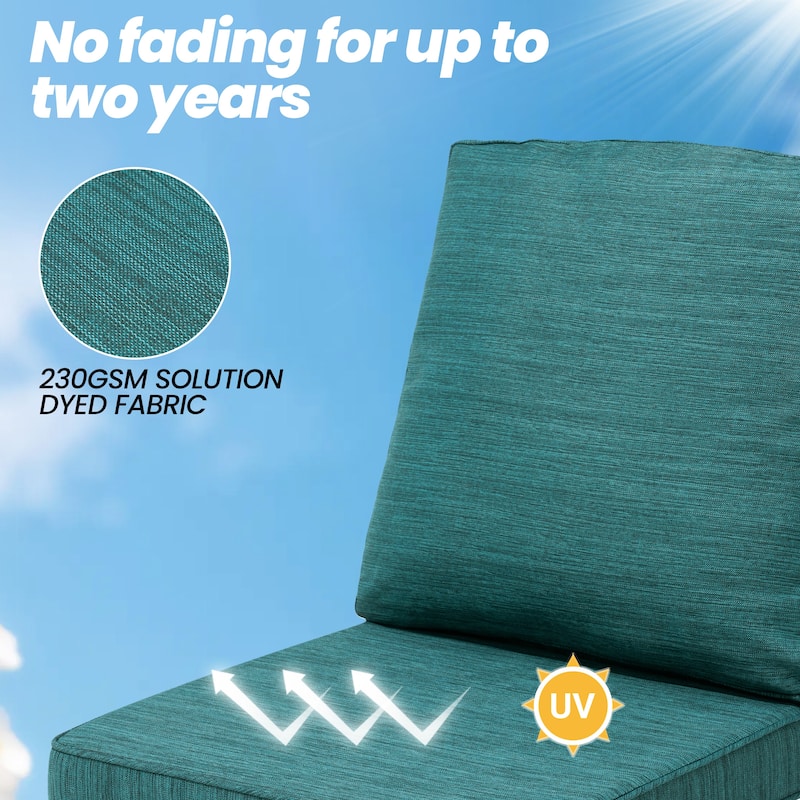 21 W in x 22 D in. Outdoor Deep Seat Chair Cushion Set Dining Patio Chair Pad Set