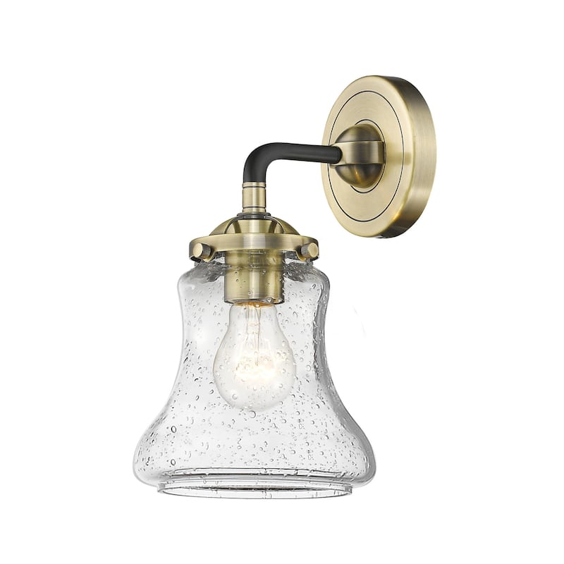 Innovations Lighting Bellmont Single Light 10" Tall Bathroom Sconce - Black Antique Brass / Seedy