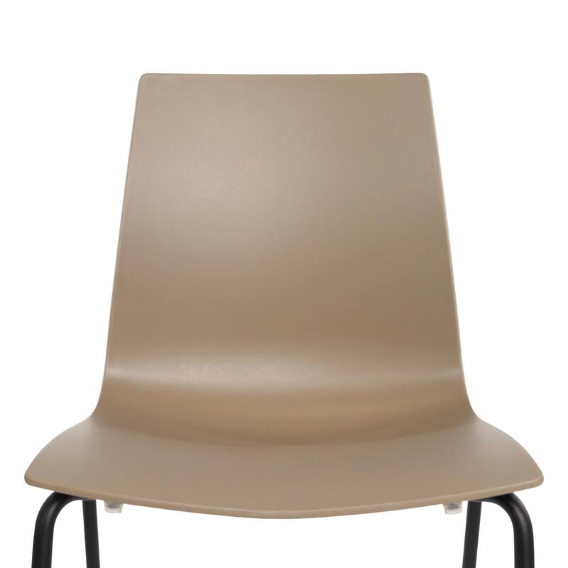 Furnish Theory Aero-S Pro Indoor/Outdoor Stackable Dining Side Chairs Polypropylene Shell & Powder-Coated Steel Legs (Set of 2)