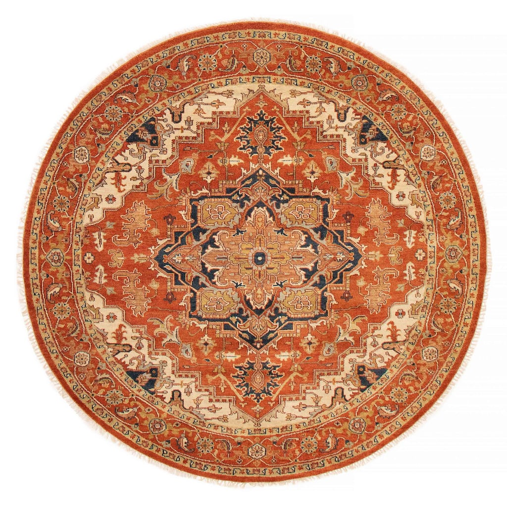 ECARPETGALLERY Hand-knotted Jules Sultane Dark Copper Wool Rug - 7'10 x 7'10