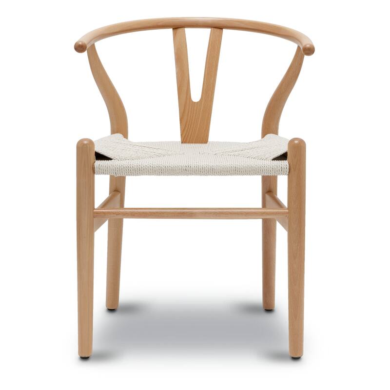 Poly and Bark Weave Chair - Solid Wood Frame (Natural)