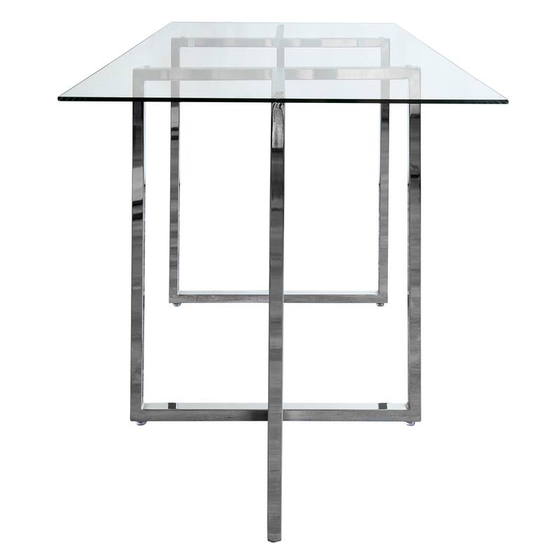 Legend 29x48-Inch Rectangular Dining Table with Chromed Steel Base